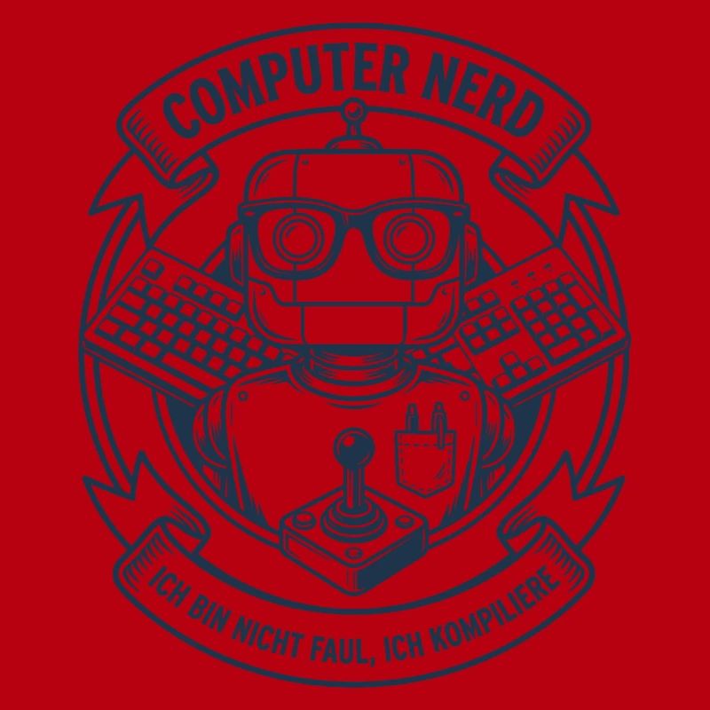 Computer Nerd Robot Logo
