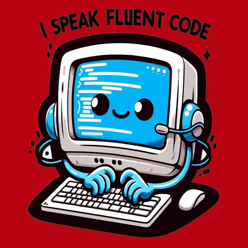 I Speak Fluent Code Retro Computer