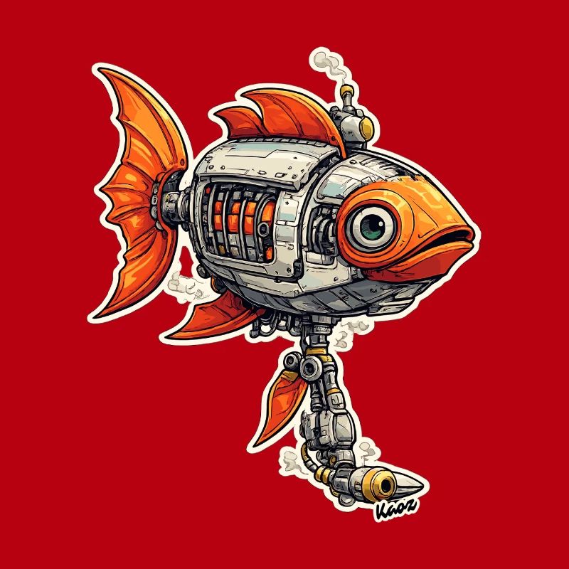 Steampunk Fish Robot Robot Fish