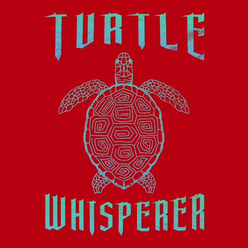 Turtle Whisperer Sea Turtle Teal Gradient Graphic