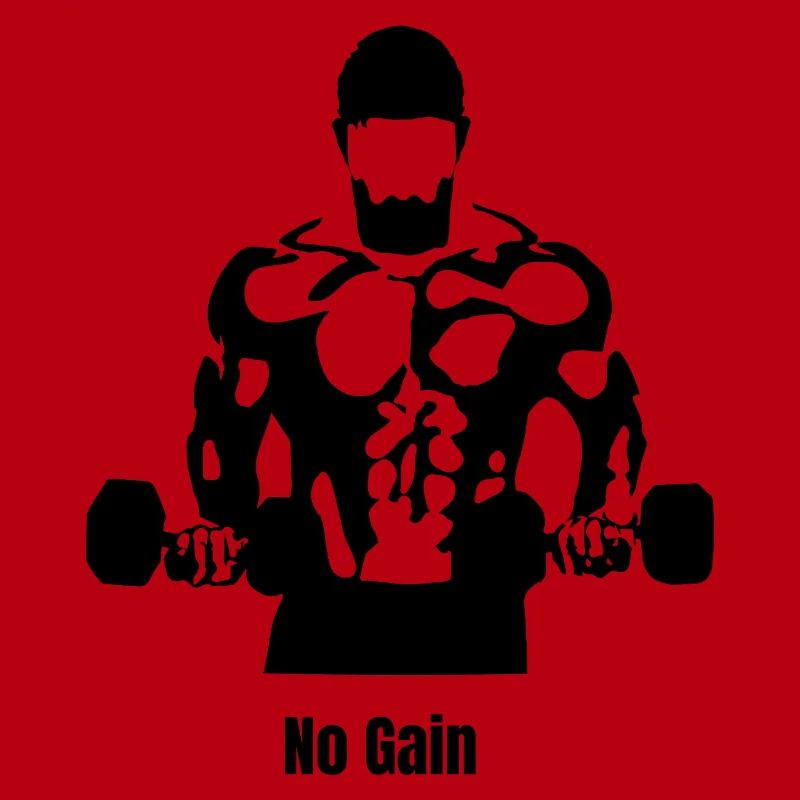 Pas de douleur, pas de gain - design hardcore de bodybuilder
