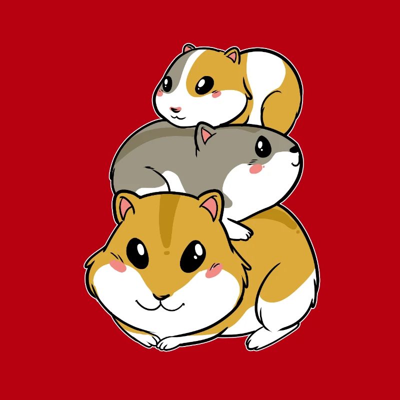 Pyramide de cochons d’Inde hamster mignonne