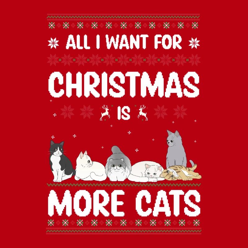 Cadeau de pull de Noël moche des chats de Noël