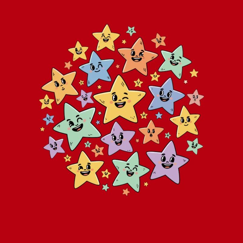Bunte Sternchen Explosion