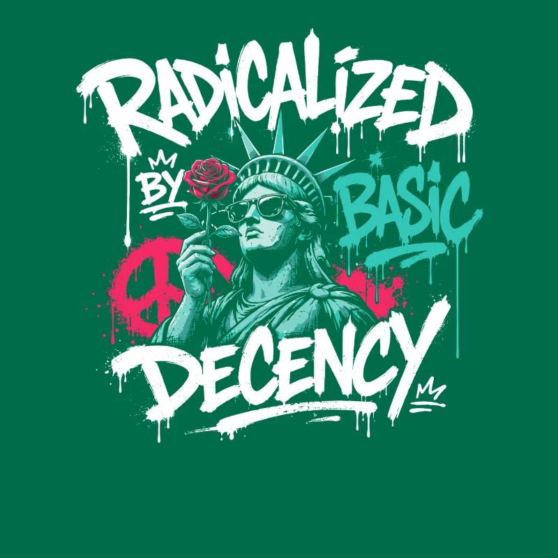 Radikalisierte Basic Decency Graffiti