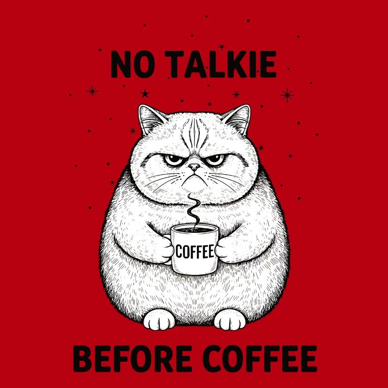 Pas de conversation devant un chat amateur de café