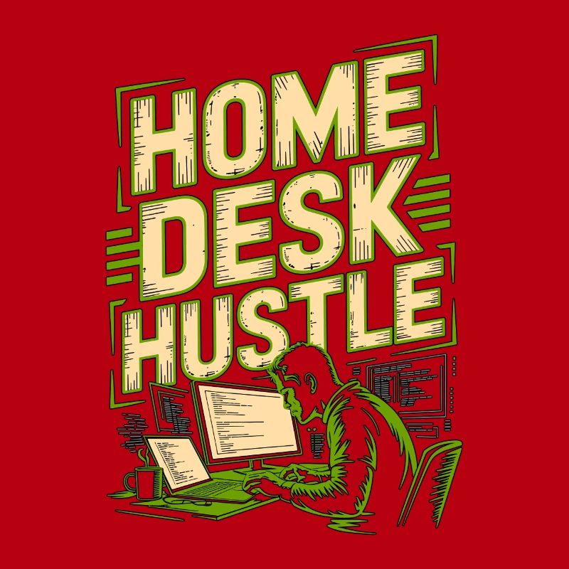 Remote Developer Home Desk Hustle Remote Coder