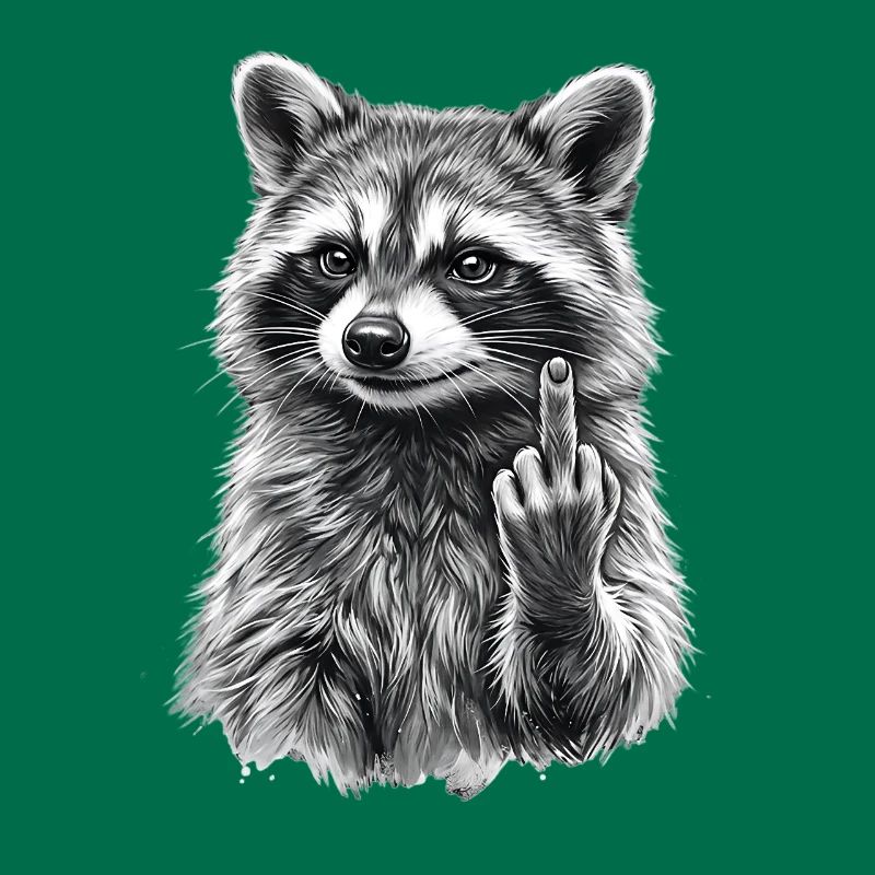 grumpy raccoon