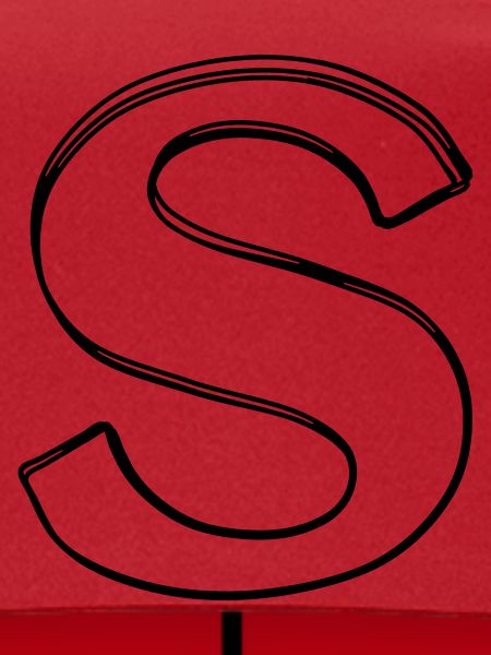 Buchstabe S handgezeichnet