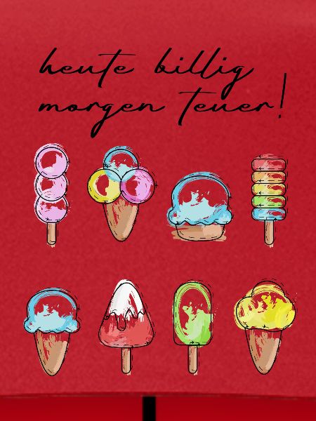 Farbige Eiskunst Eiscreme Motive