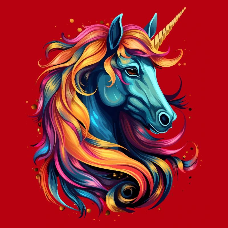 Regenbogen-Einhorn Kopfkunst