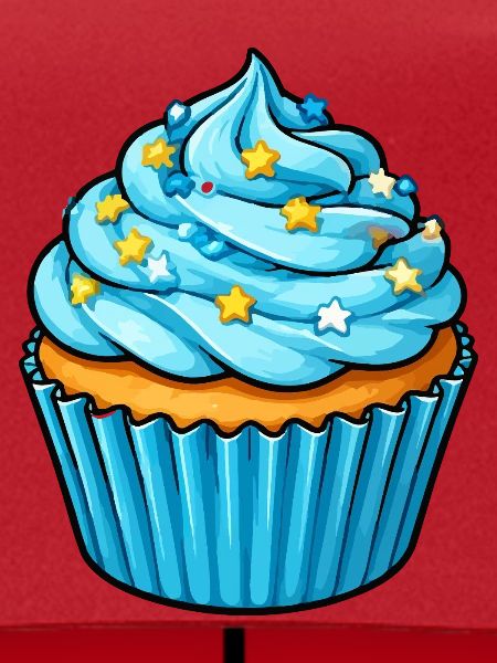 Cupcake Blautörtchen Sternenzauber