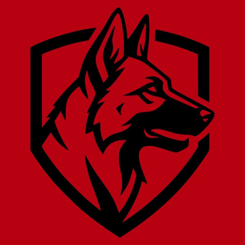 Schäferhund Wappen Schild Security