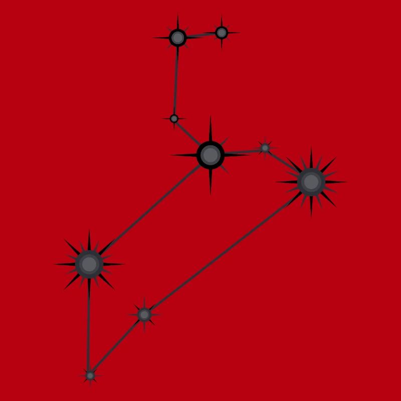 Löwe Sternbild Sternzeichen Schwarz & Grau