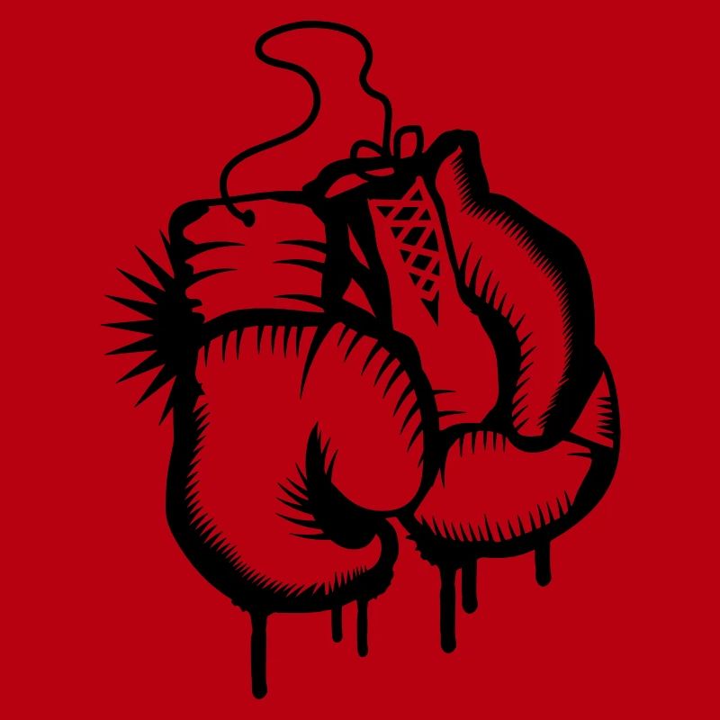 Deux gants de boxe dans le style de graffiti
