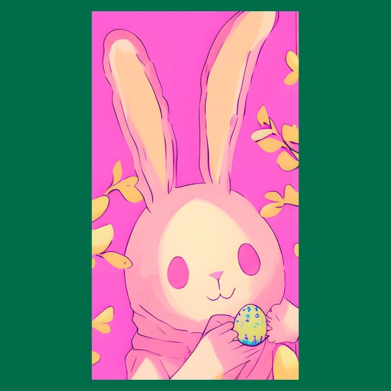 Pastel Easter Bunny Pink Easter Egg