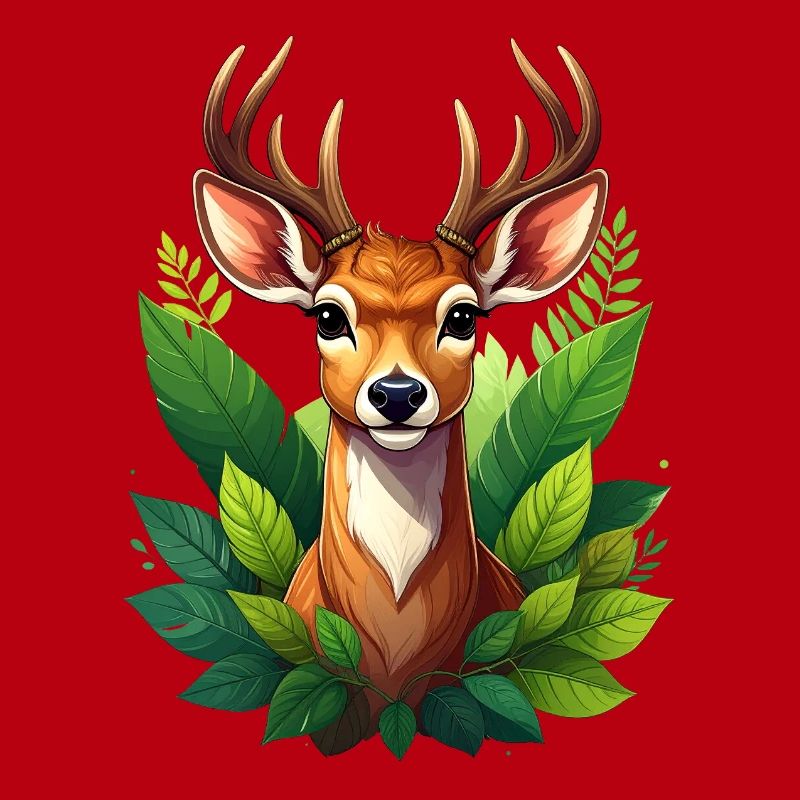 Ein Reh oder Hirsch im Wald