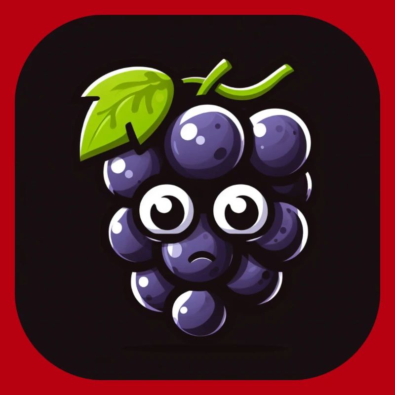 Sad grapes in comic style