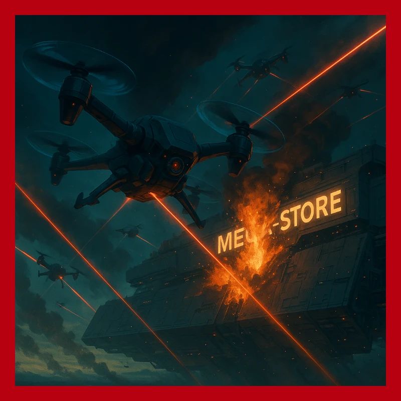 Futuristisches Angriffsbild eines Luftwaffenstützpunkts