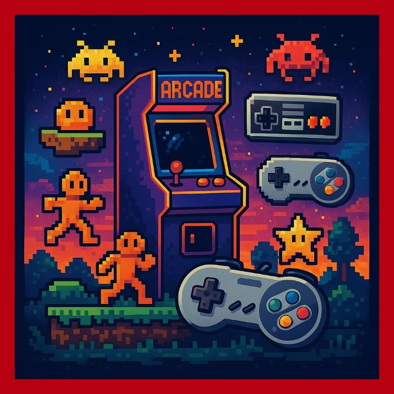 Conception de jeu d’arcade Pixel rétro