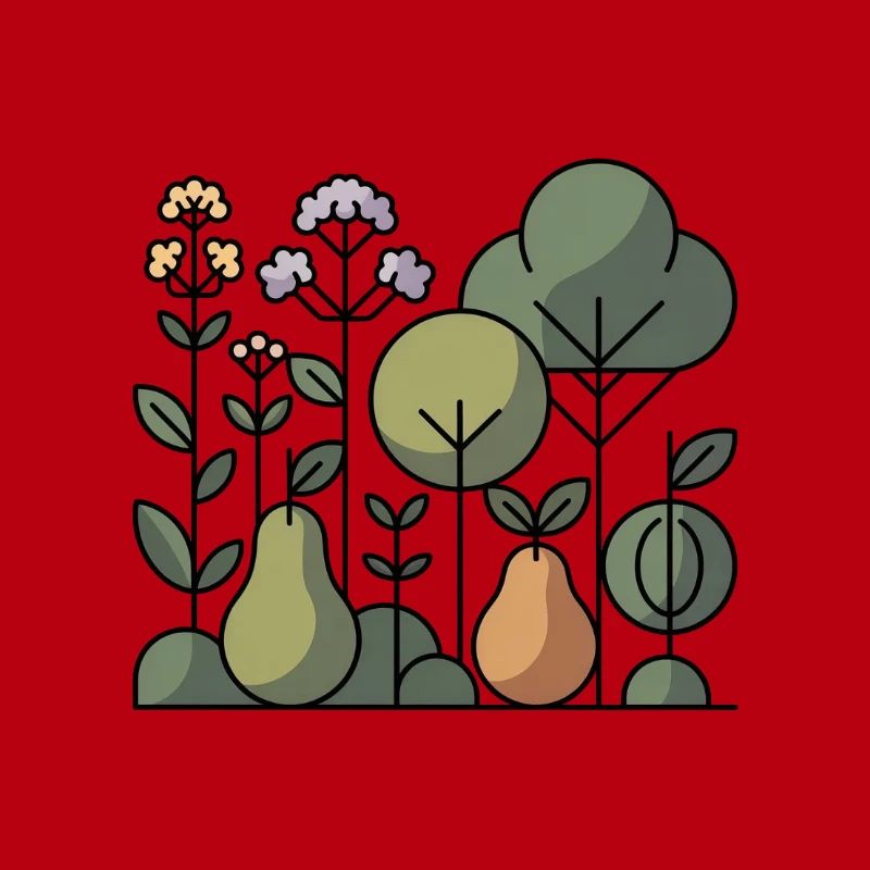 Abstrakter Obstgarten