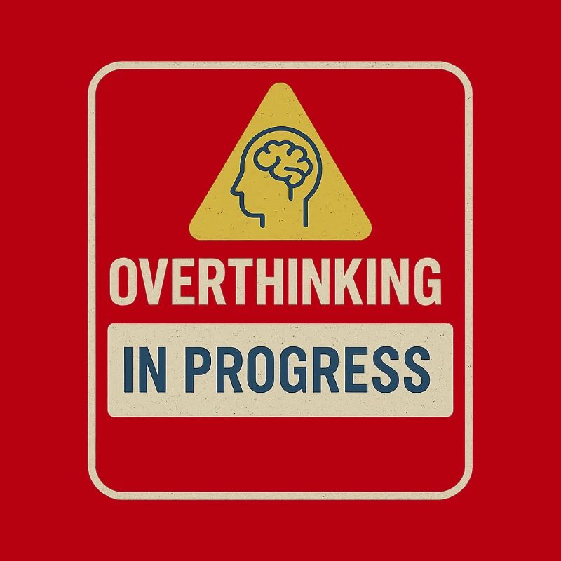 Overthinking in Progress Abzeichen