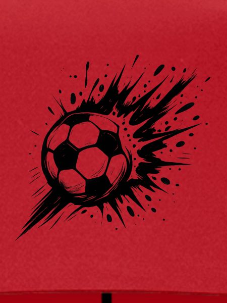 Explodierender Fußball in Schwarzweiß