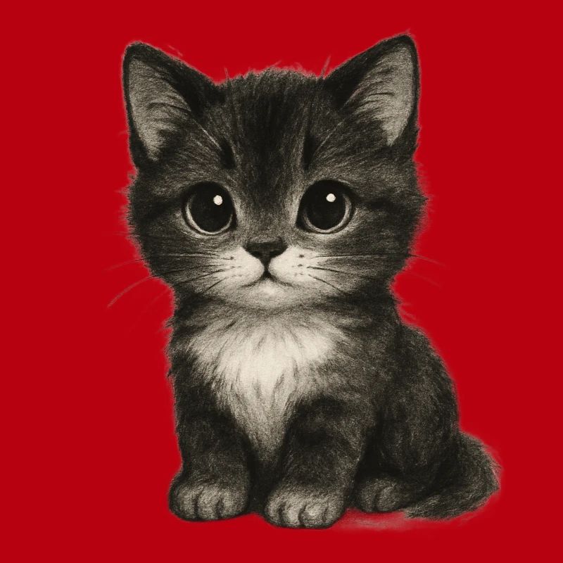 Chaton mignon dans un dessin mignon