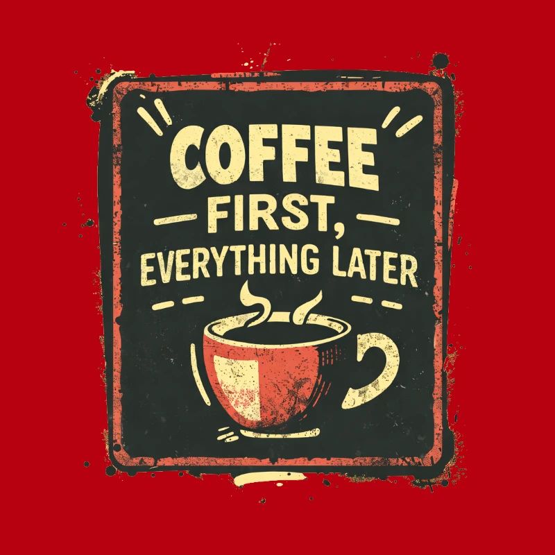 Coffee First, Everything Later Kaffe Spruch Lustig