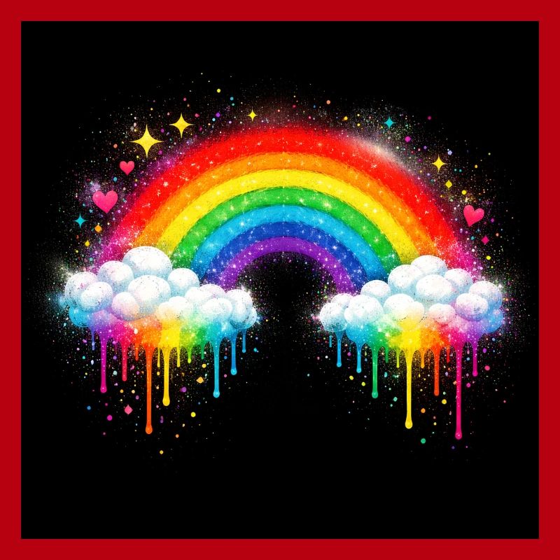 Rainbow Cloud Graffiti Drop