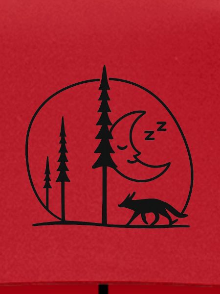 Mondnächtliche Fuchs-Wald Silhouette Fans geschenk