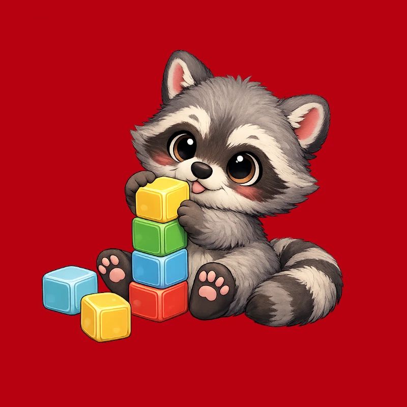 Bébé Oskar avec des blocs de construction