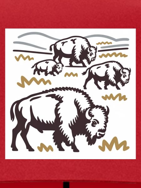 Bisonherde auf der Steppe