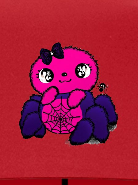 Pinker Spinnenfreundin mit Netzmuster