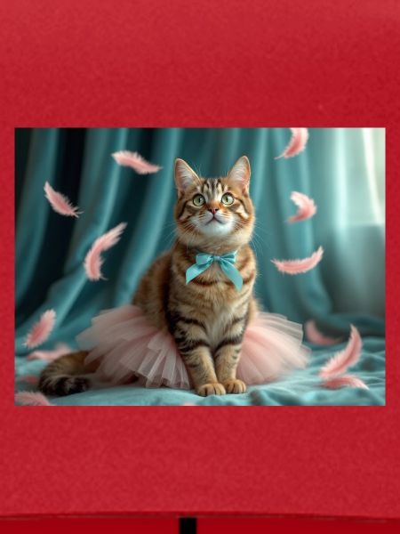 Pastellblaue Tutu-Katze