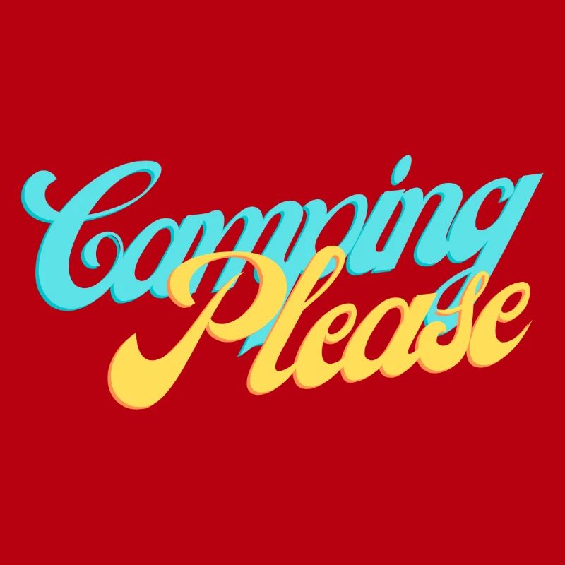 Camping Please Retro Script
