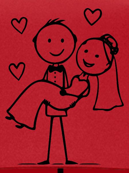 Hochzeitspaar Cartoon Herz