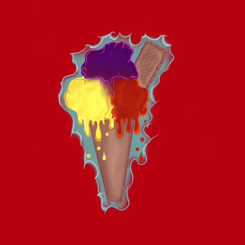 Regenbogen Eis 