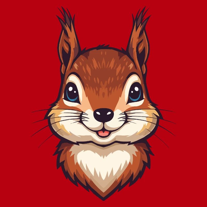 Süßer Eichhörnchen Kopf