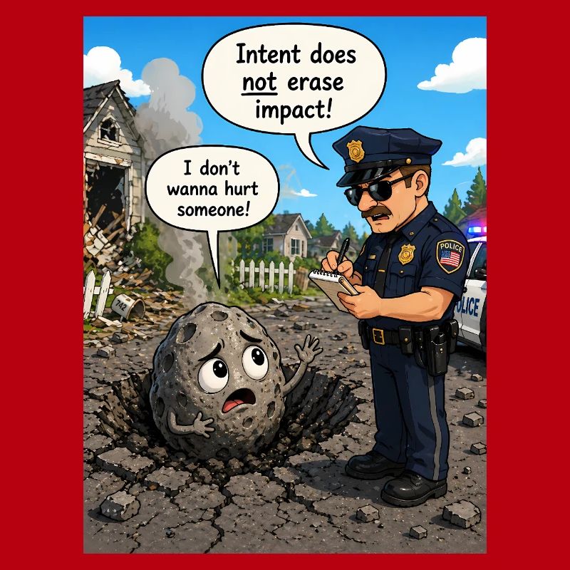 Intention does not cancel out the effect