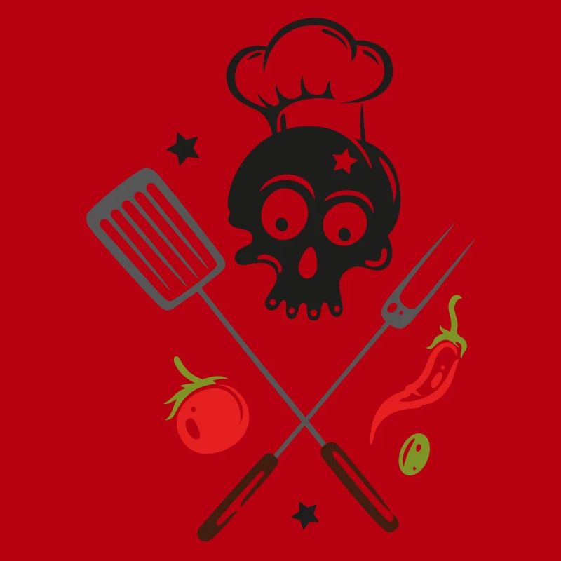 Chef's Hat Grill Skull Grill Master