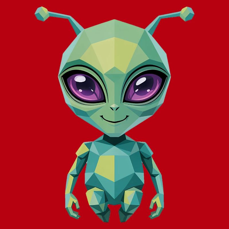 Alien - Cool Low Poly  Logo