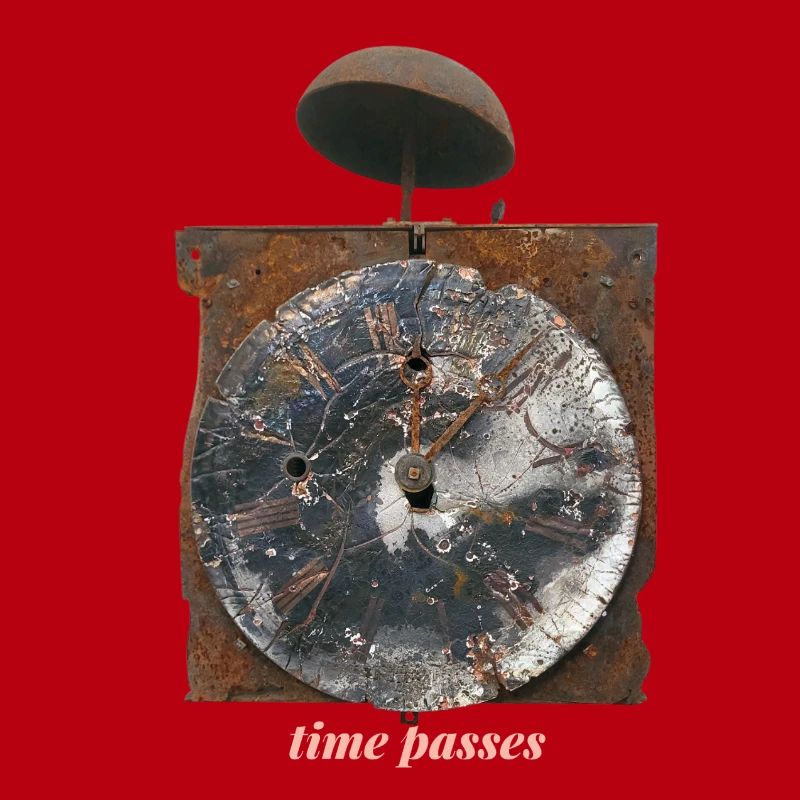 Rusty clock Time passes