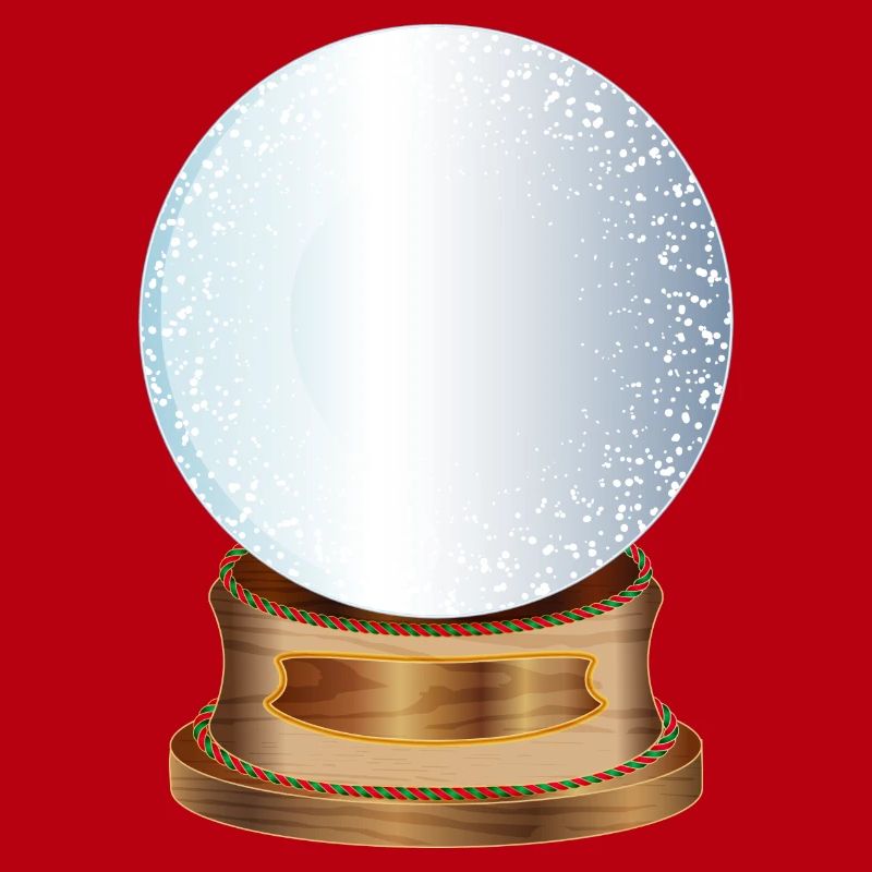 empty nostalgic snow globe to label