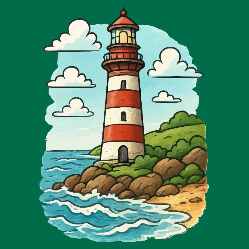 Lighthouse on the coastal path