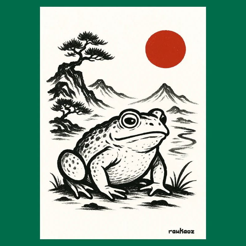 Frog Toad Under Japanese Sun
