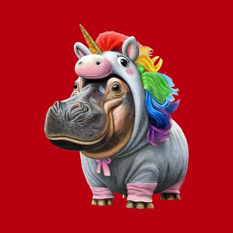 Nilpferd Einhorn
