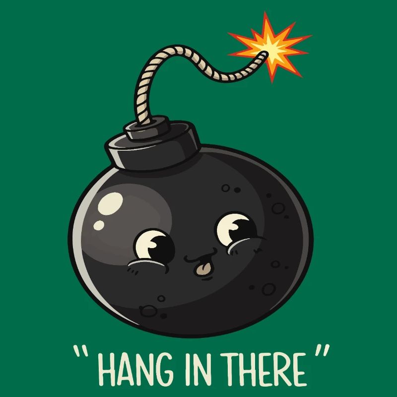 Kawaii Exploding Bomb Comic Design