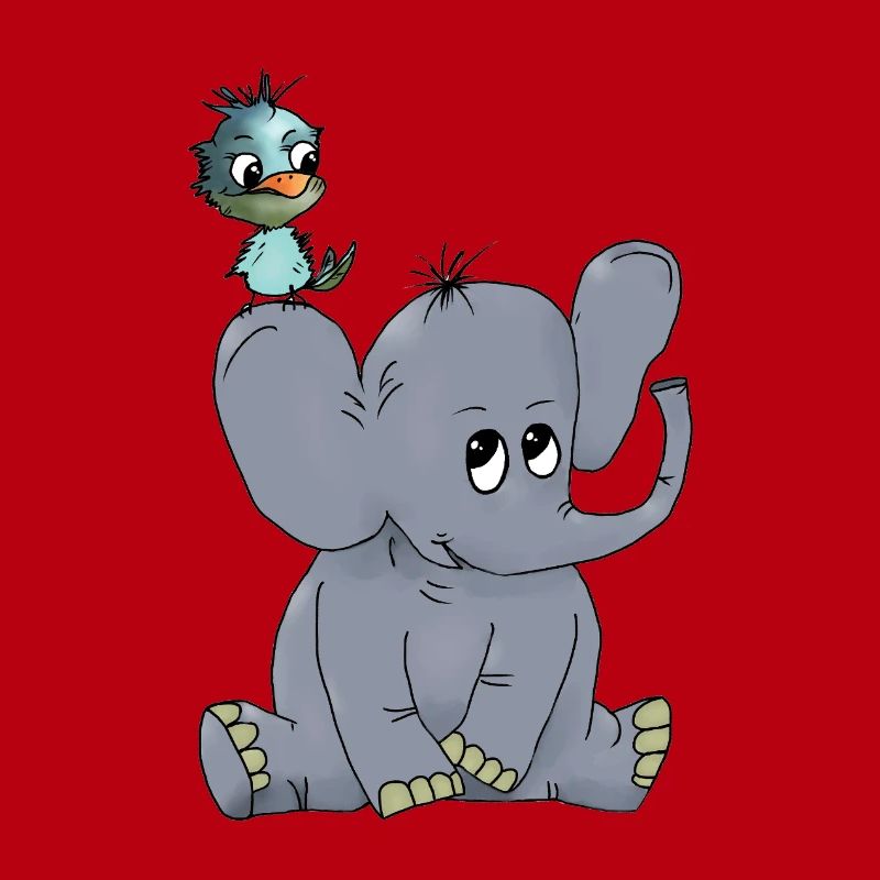 Elefant_mit_Vogel