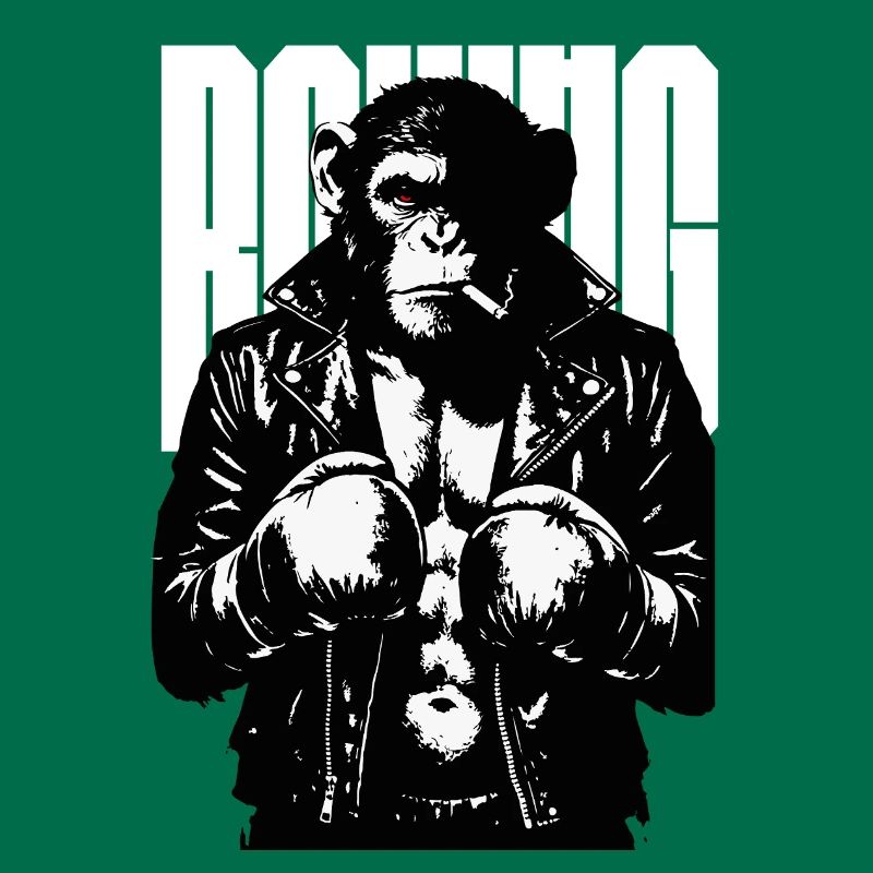 Monkey Boxer Rebel Monkey in Leather Boxing Jacket